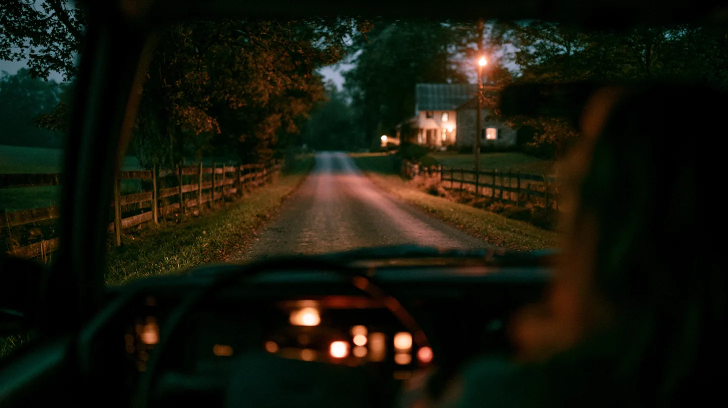 Symbolbild Notdienst – Auto bei Nacht mit Taschenlampe
