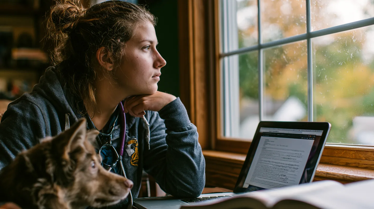 Symbolbild Doktorhut und Laptop – Promotion in der Tiermedizin